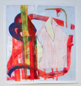 lily koto olive alter, oil and acrylic on 300lb hot press paper, 150x150. 650EUR