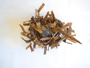 candace goodrich Eingebrockt series - Verlassenes Nest - rusted corrugated iron, white paint - 1200 EUR
